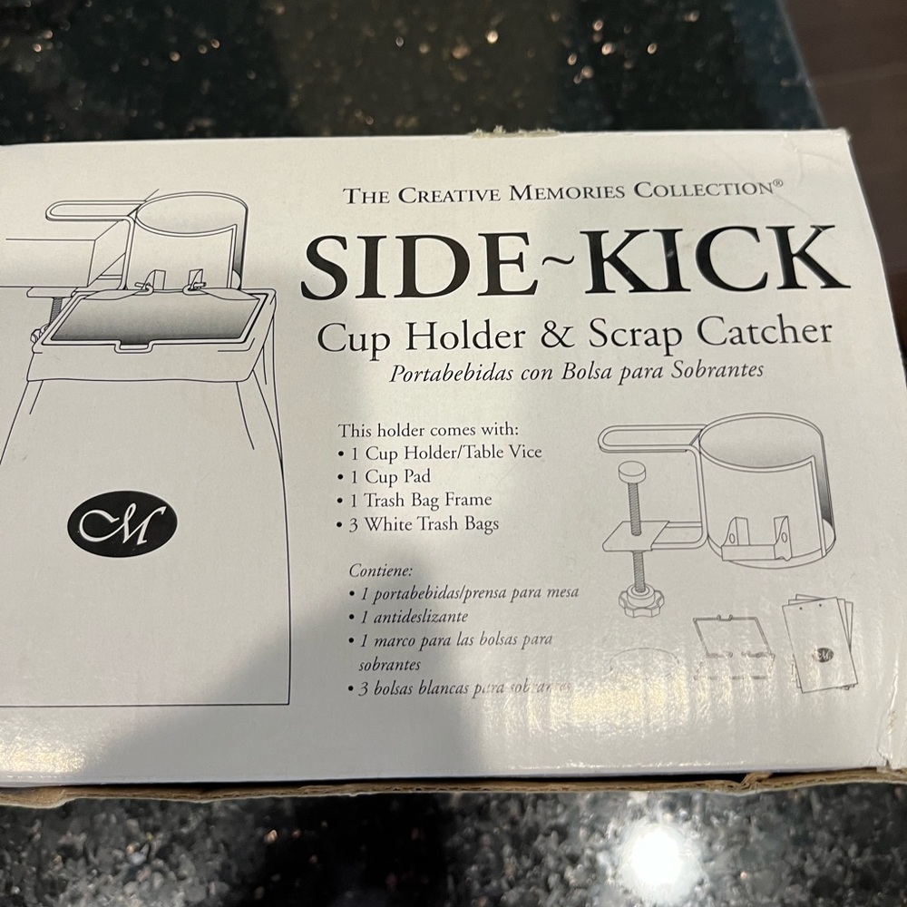 Creative Memories Sidekick - barely used. Attaches to table for scraps/cup!
